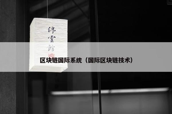区块链国际系统（国际区块链技术）