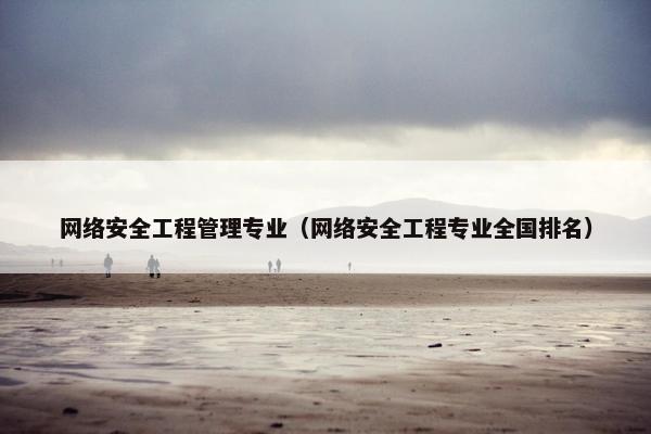 网络安全工程管理专业（网络安全工程专业全国排名）