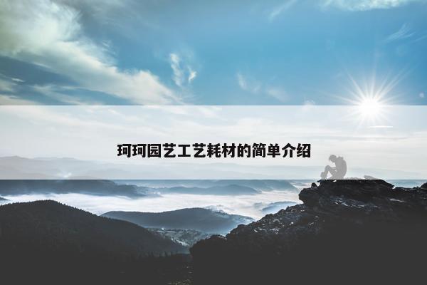 珂珂园艺工艺耗材的简单介绍
