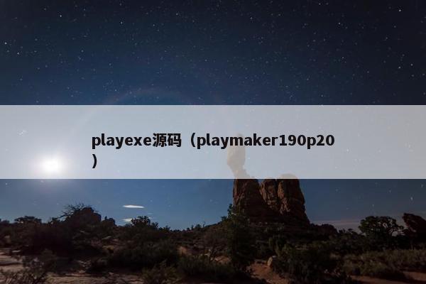 playexe源码（playmaker190p20）