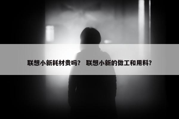 联想小新耗材贵吗？ 联想小新的做工和用料？