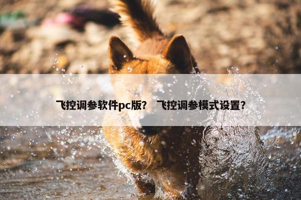 飞控调参软件pc版？ 飞控调参模式设置？