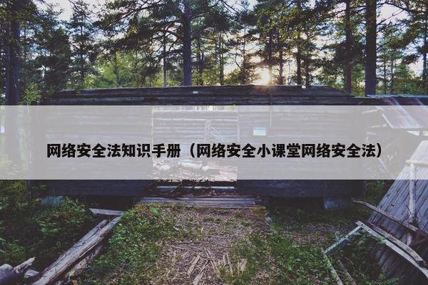 网络安全法知识手册（网络安全小课堂网络安全法）