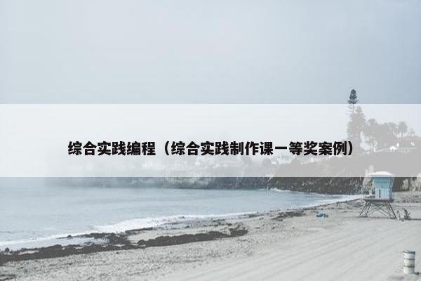 综合实践编程（综合实践制作课一等奖案例）