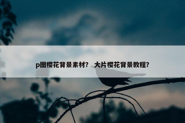 p图樱花背景素材？ 大片樱花背景教程？