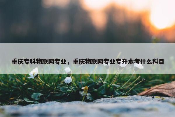 重庆专科物联网专业，重庆物联网专业专升本考什么科目