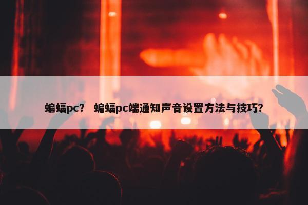 蝙蝠pc？ 蝙蝠pc端通知声音设置方法与技巧？