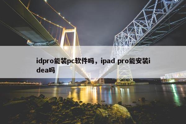 idpro能装pc软件吗，ipad pro能安装idea吗