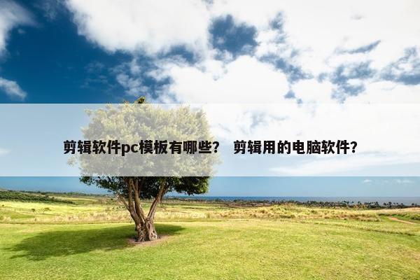 剪辑软件pc模板有哪些？ 剪辑用的电脑软件？