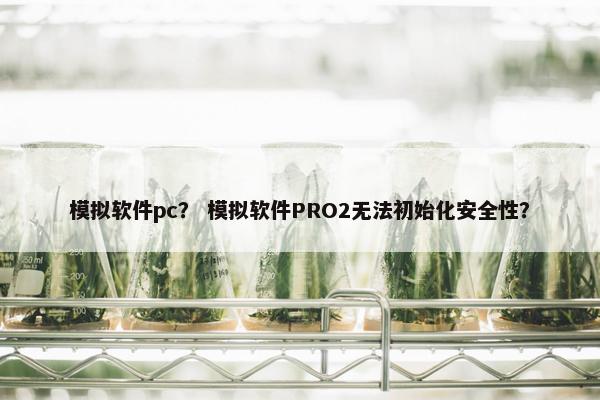 模拟软件pc？ 模拟软件PRO2无法初始化安全性？