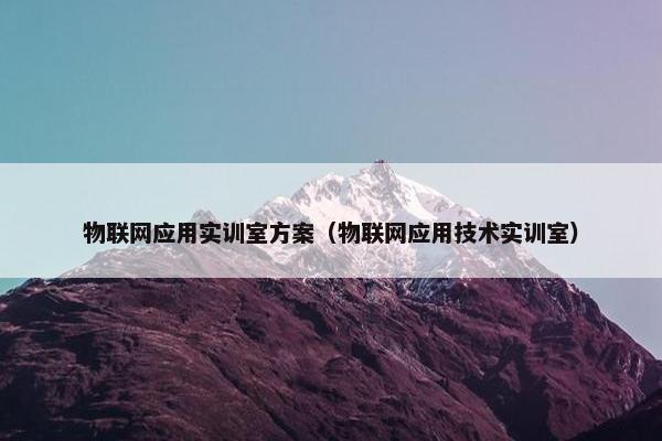 物联网应用实训室方案（物联网应用技术实训室）