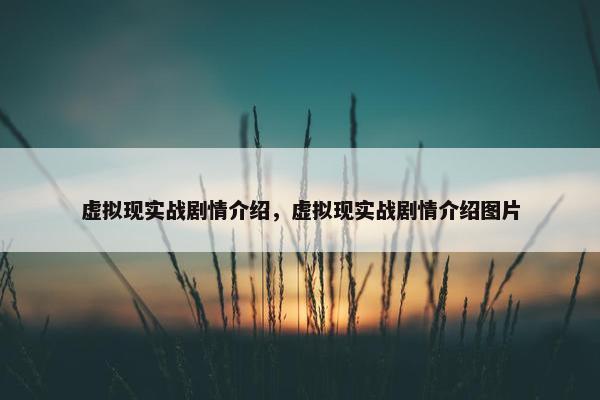 虚拟现实战剧情介绍，虚拟现实战剧情介绍图片