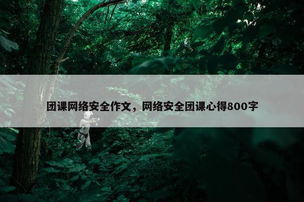 团课网络安全作文，网络安全团课心得800字