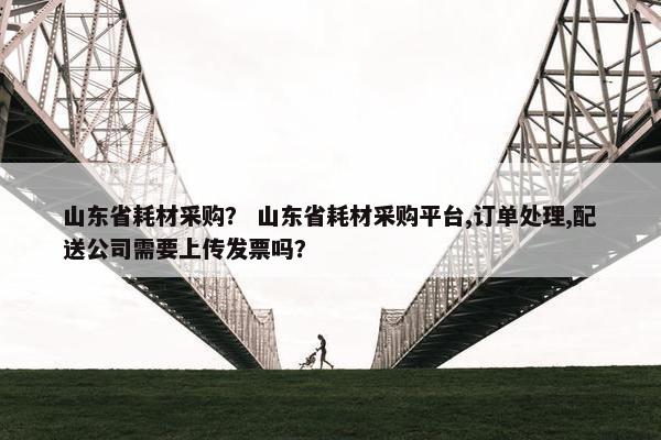山东省耗材采购？ 山东省耗材采购平台,订单处理,配送公司需要上传发票吗？
