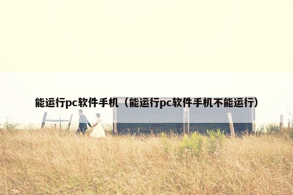 能运行pc软件手机（能运行pc软件手机不能运行）
