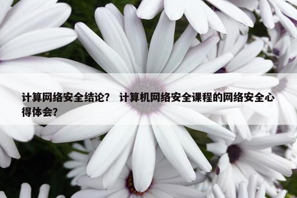 计算网络安全结论？ 计算机网络安全课程的网络安全心得体会？