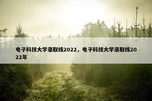 电子科技大学录取线2022，电子科技大学录取线2022年