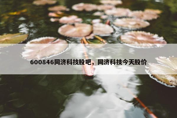 600846同济科技股吧，同济科技今天股价