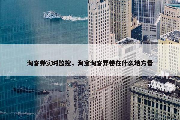 淘客券实时监控，淘宝淘客弄卷在什么地方看