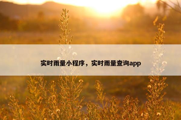 实时雨量小程序,实时雨量查询app 实时雨量小程序,实时雨量查询app