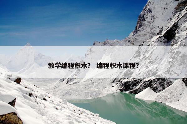 教学编程积木? 编程积木课程? 教学编程积木? 编程积木课程?