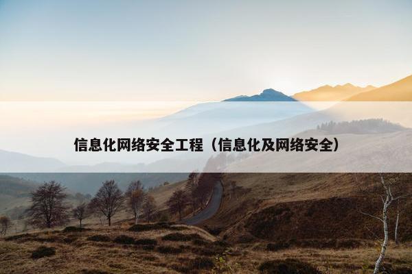 信息化网络安全工程(信息化及网络安全) 信息化网络安全工程(信息化及网络安全)