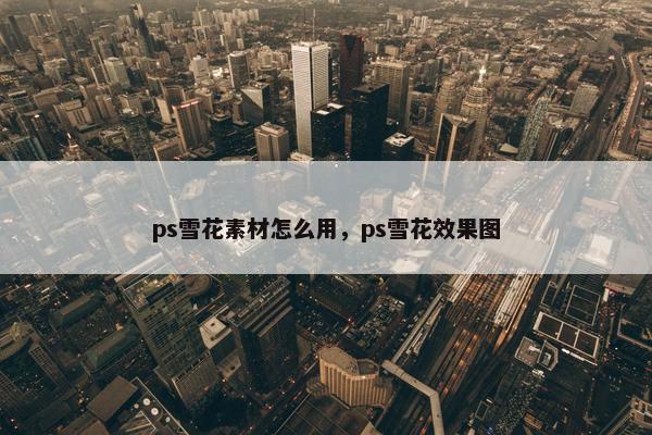 ps雪花素材怎么用,ps雪花效果图 ps雪花素材怎么用,ps雪花效果图