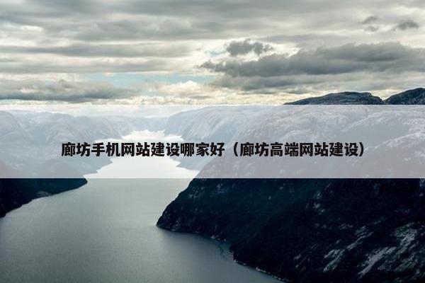 廊坊手机网站建设哪家好（廊坊高端网站建设）