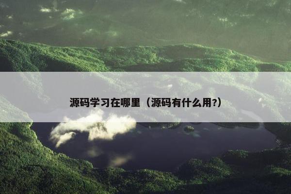源码学习在哪里（源码有什么用?）