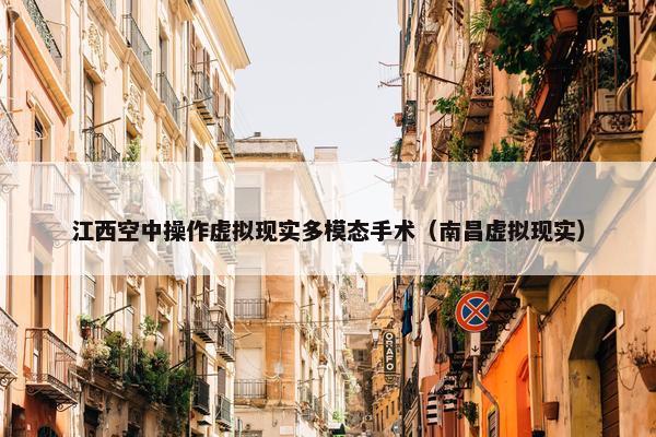 江西空中操作虚拟现实多模态手术（南昌虚拟现实）