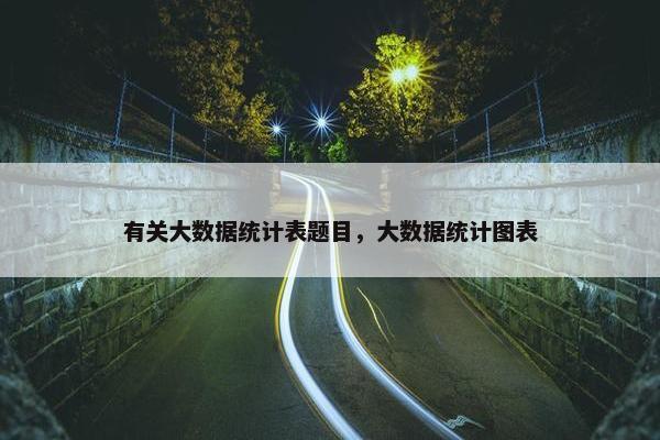 有关大数据统计表题目，大数据统计图表
