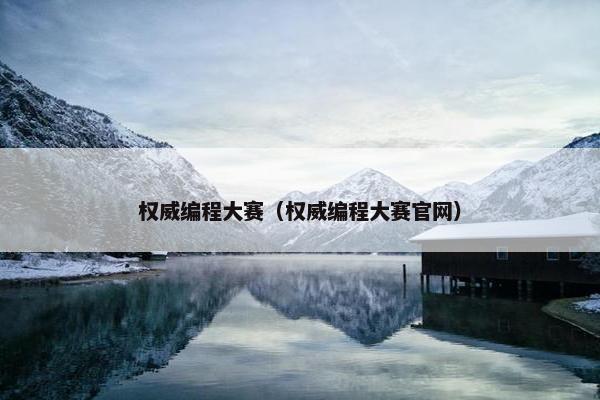 权威编程大赛（权威编程大赛官网）