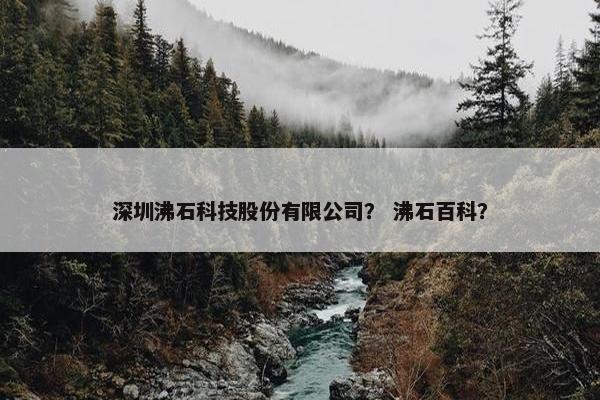 深圳沸石科技股份有限公司？ 沸石百科？
