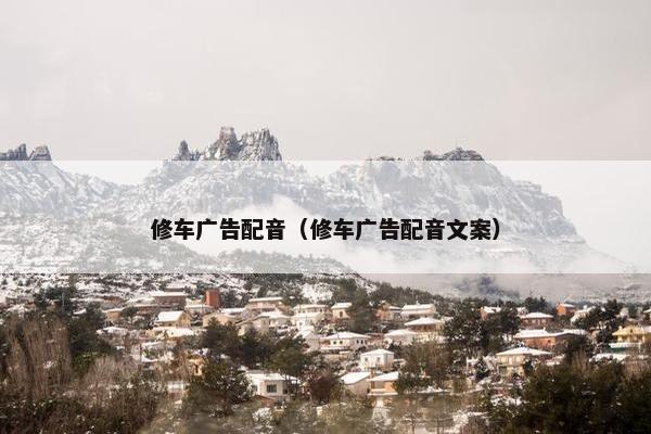 修车广告配音（修车广告配音文案）
