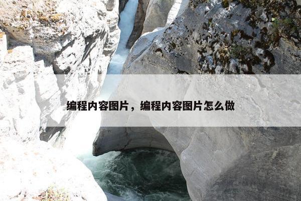 编程内容图片，编程内容图片怎么做