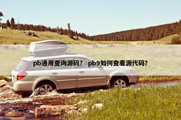 pb通用查询源码？ pb9如何查看源代码？