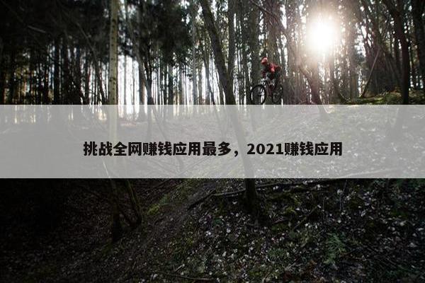 挑战全网赚钱应用最多，2021赚钱应用