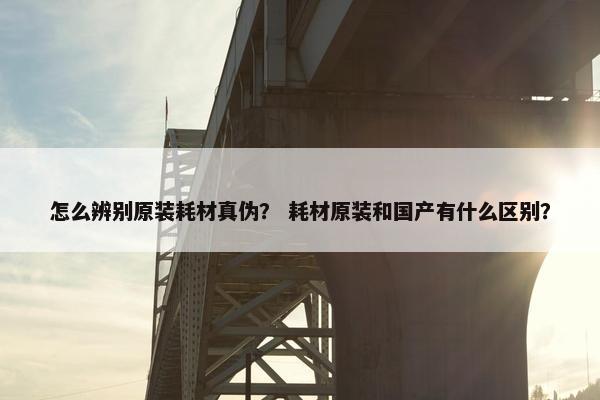 怎么辨别原装耗材真伪？ 耗材原装和国产有什么区别？