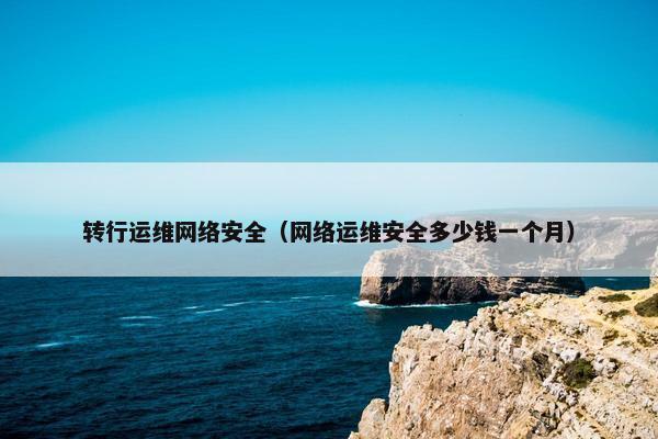 转行运维网络安全（网络运维安全多少钱一个月）