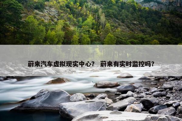 蔚来汽车虚拟现实中心？ 蔚来有实时监控吗？