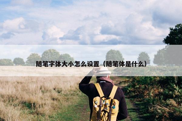 随笔字体大小怎么设置（随笔体是什么）