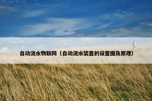 自动浇水物联网（自动浇水装置的设置图及原理）