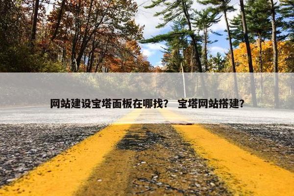 网站建设宝塔面板在哪找？ 宝塔网站搭建？