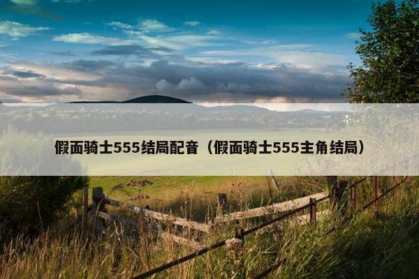 假面骑士555结局配音（假面骑士555主角结局）