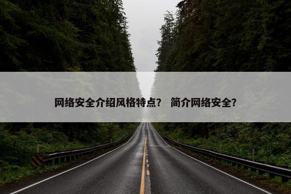 网络安全介绍风格特点？ 简介网络安全？