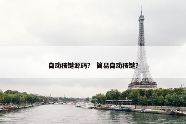 自动按键源码？ 简易自动按键？
