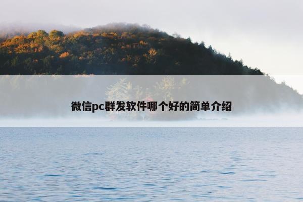 微信pc群发软件哪个好的简单介绍