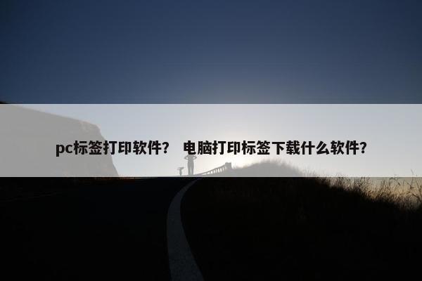 pc标签打印软件？ 电脑打印标签下载什么软件？