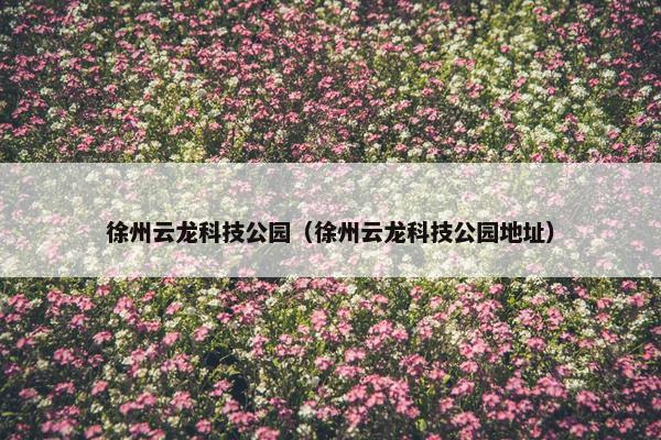 徐州云龙科技公园（徐州云龙科技公园地址）