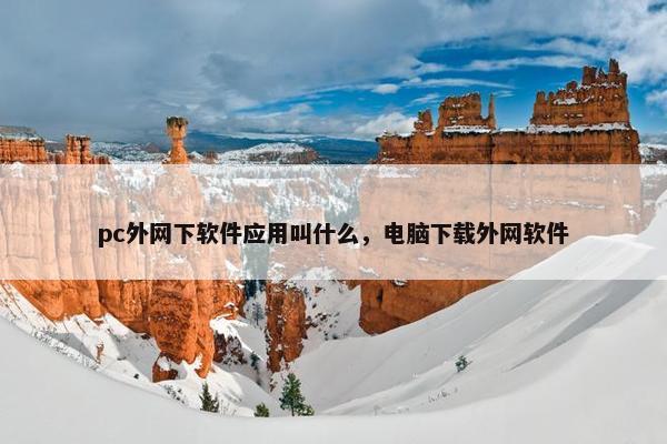pc外网下软件应用叫什么，电脑下载外网软件